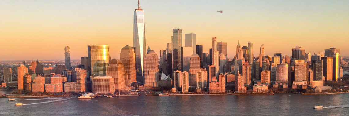 Manhattan financial district skyline